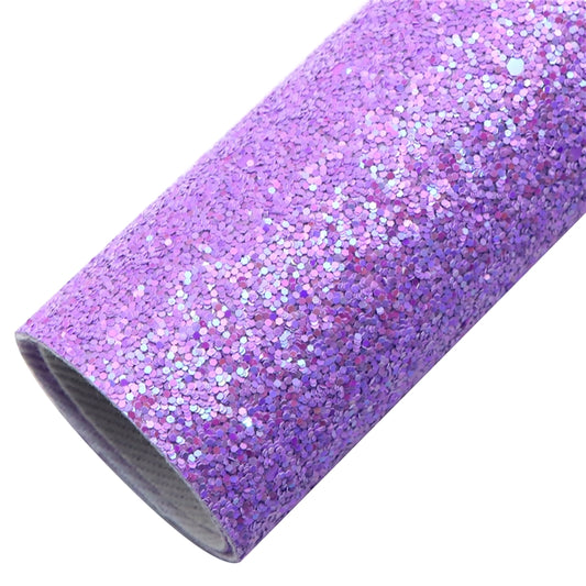 Purple matte chunky  glitter fabric A4