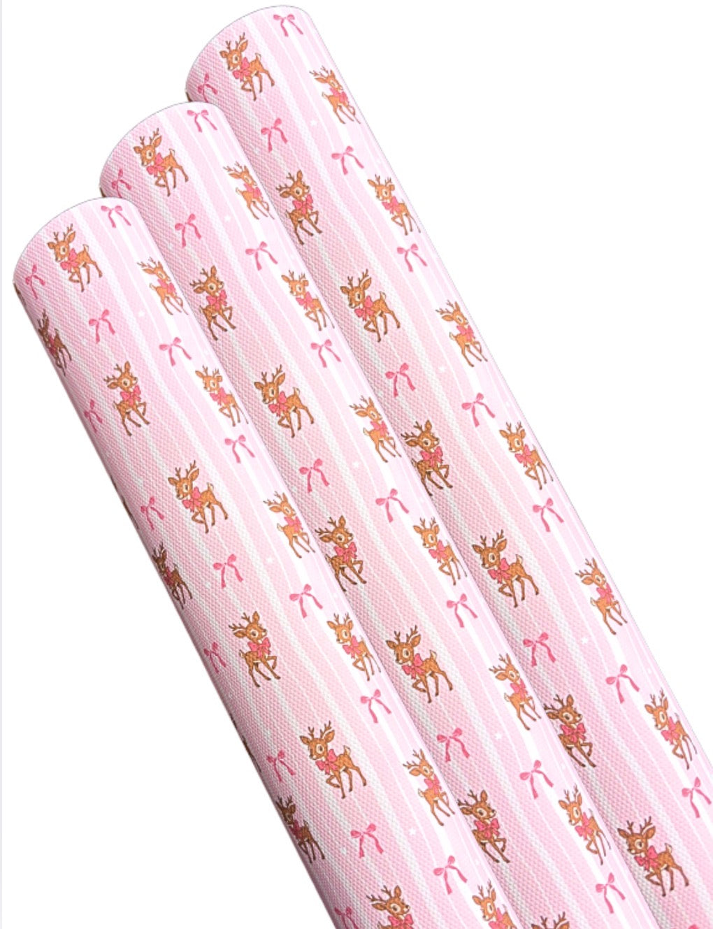 Striped Candy Reindeer leatherette/Canvas A4