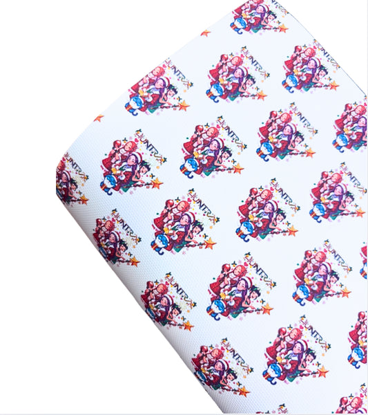 Christmas Pop Girls themed themed 280gsm canvas fabric A4 Demon