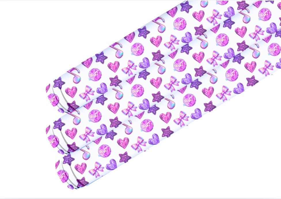 In house leatherette printed fabric A4 Kpop Music