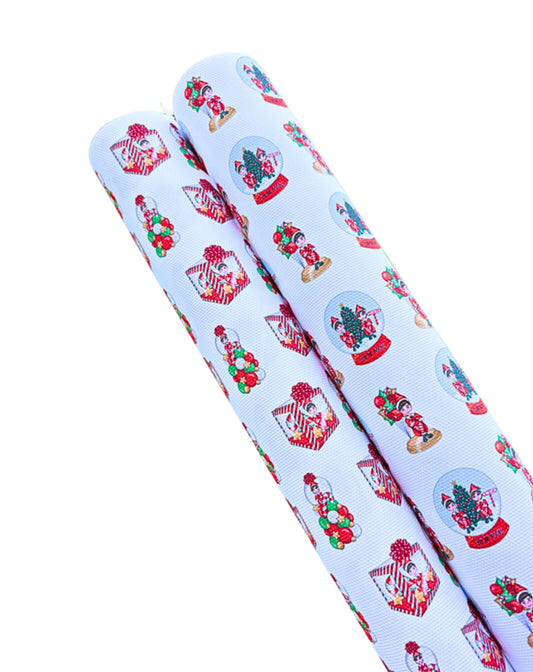 2 Piece Naughty Elf printed 280gsm canvas fabric A4