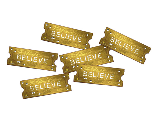 Polar Express Train ride planar resin flat back tickets x 4