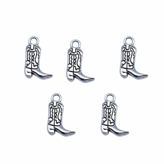 Swifty cowboy cowgirl boot silver coloured charms