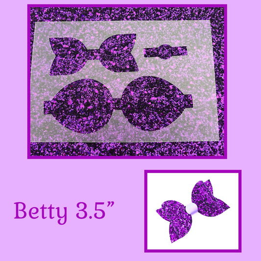 3.5” Betty plastic Hair bow stencil