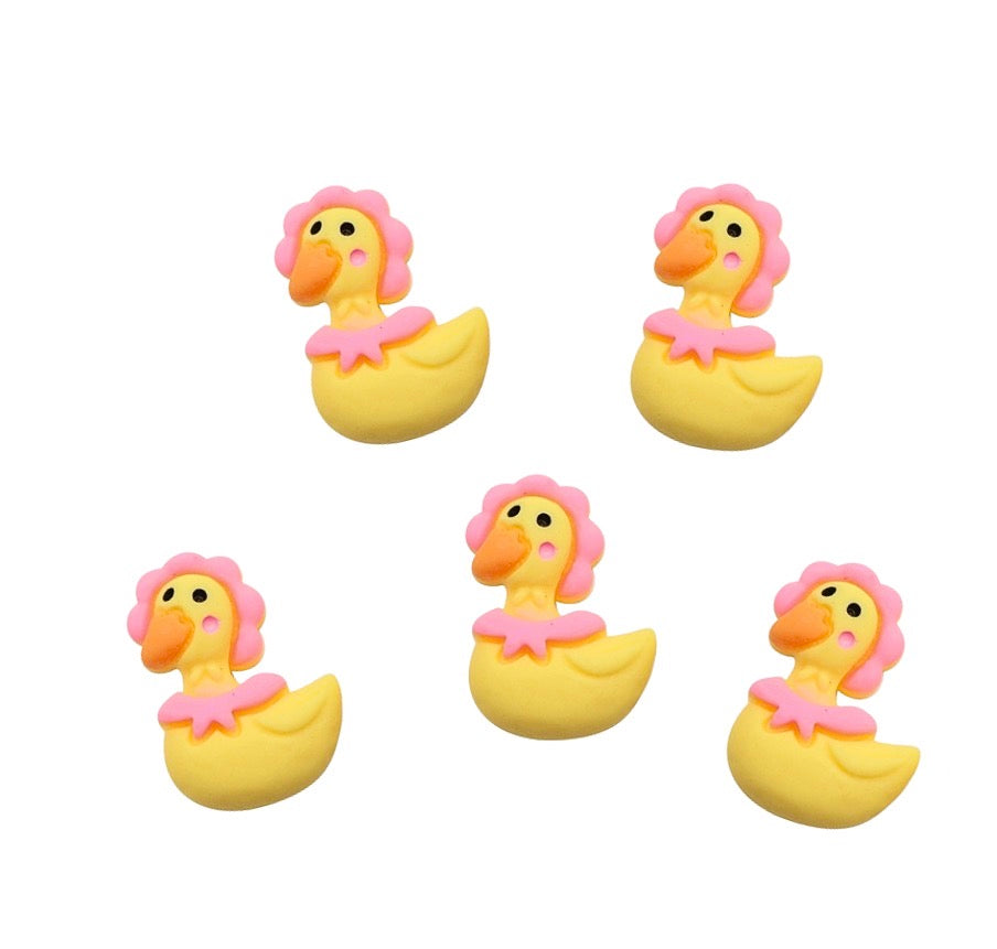 Silly Goose resin Flatback Embellishments x 5