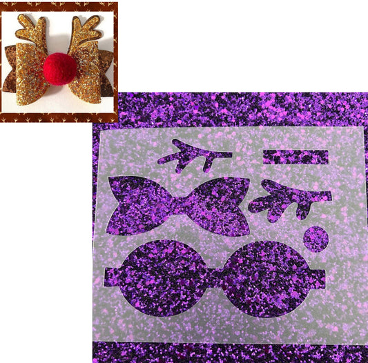 Reindeer 3”shaped plastic Hair bow stencil