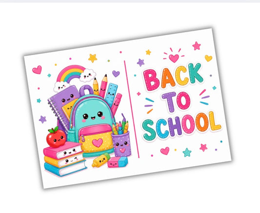 10 x Back to school Hair bows  display cards
