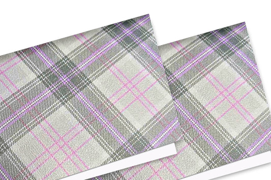 Tartan leatherette fabric A4