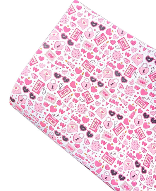 In house leatherette printed fabric A4 Fashion Gal