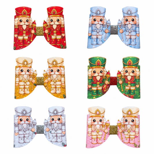 6 Nutcracker Cut around Hair-bows 3.5”