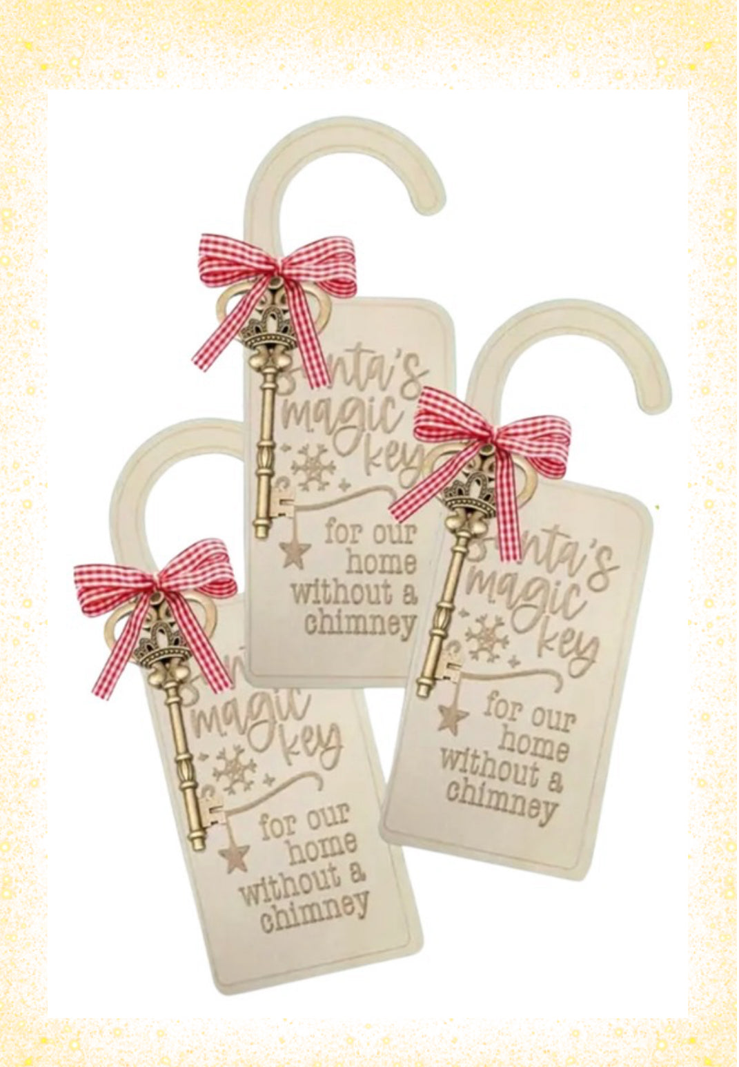 Santa’s Magical Wooden Door Hanger and Key