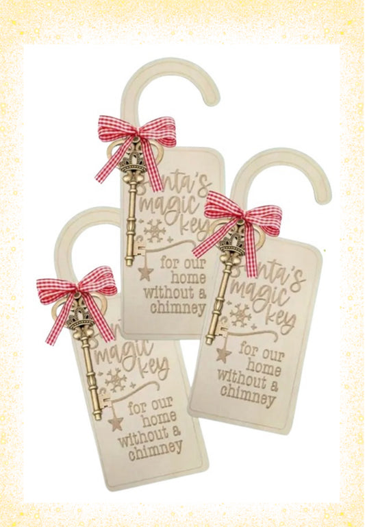 Santa’s Magical Wooden Door Hanger and Key