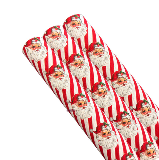 Candy-cane Santa Fabric A4