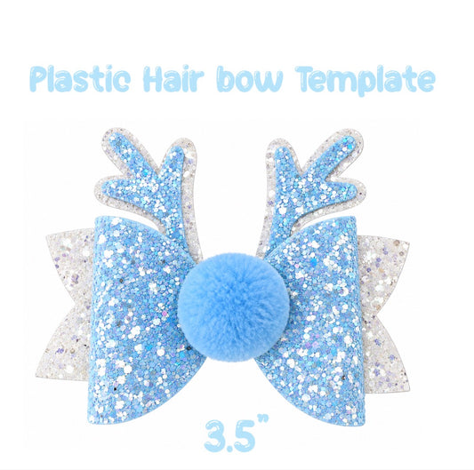 Christmas Reindeer Antler hair bow template 3.5”