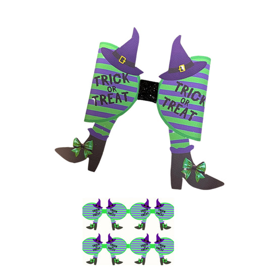 Witches Legs pre printed canvas bow loops x 4