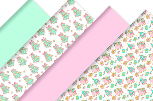 Christmas themed printed premium canvas   A4 set