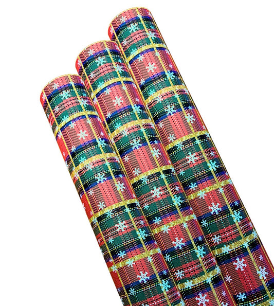Snowflake Tartan Fabric A4