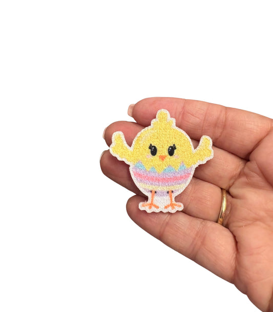 Velvet easter Chick felt back appliqué embellishments