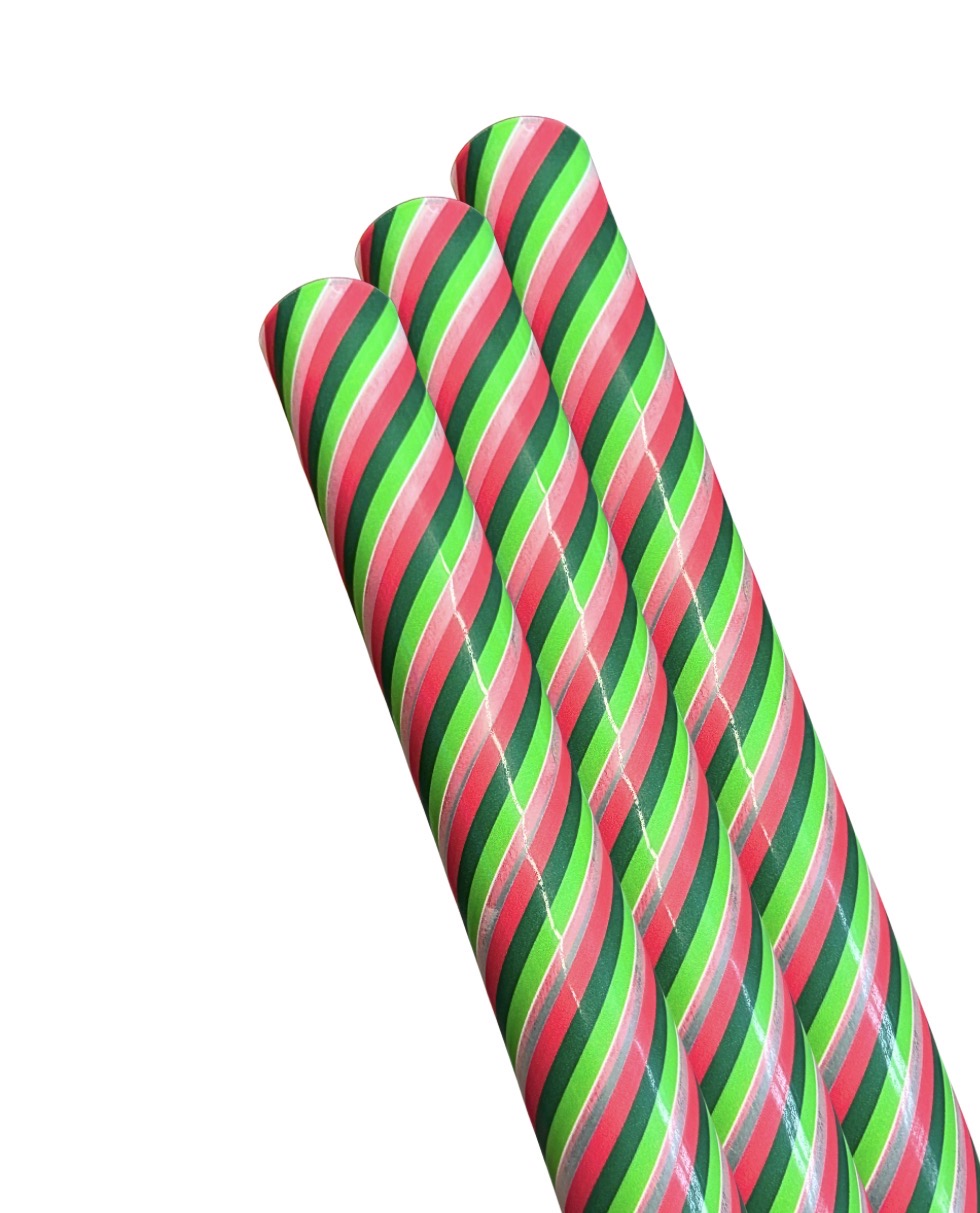Candy Cane Transparent fabric A4
