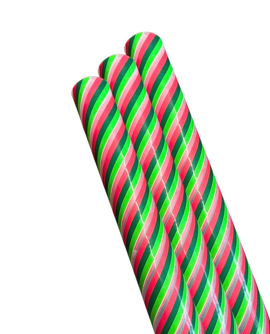 Candy Cane Transparent fabric A4