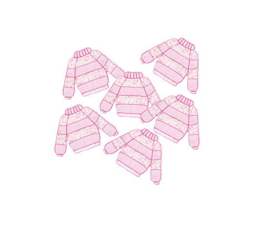 Christmas jumper glitter Acrylic flat back embellishments