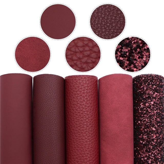 Burgundy colour theme fabric bundle