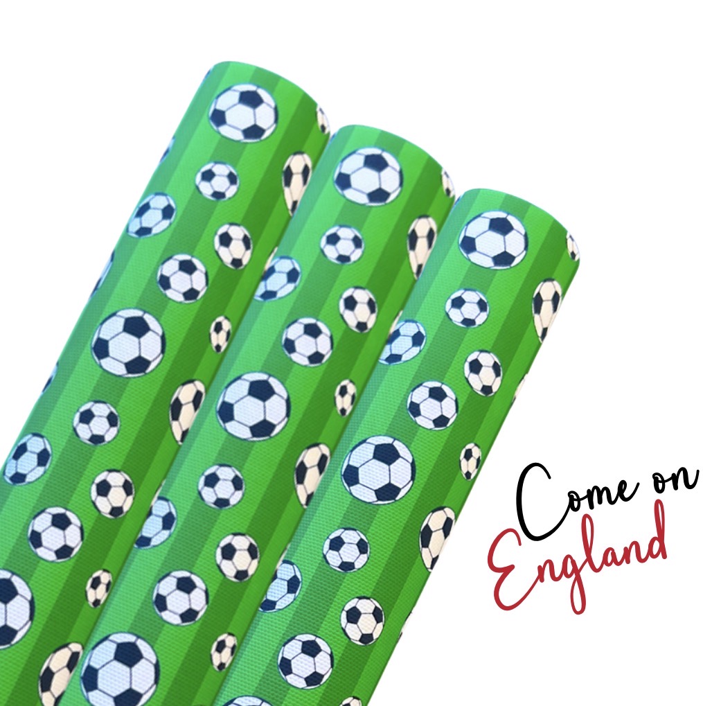 Football patterned printed in house leatherette fabric A4