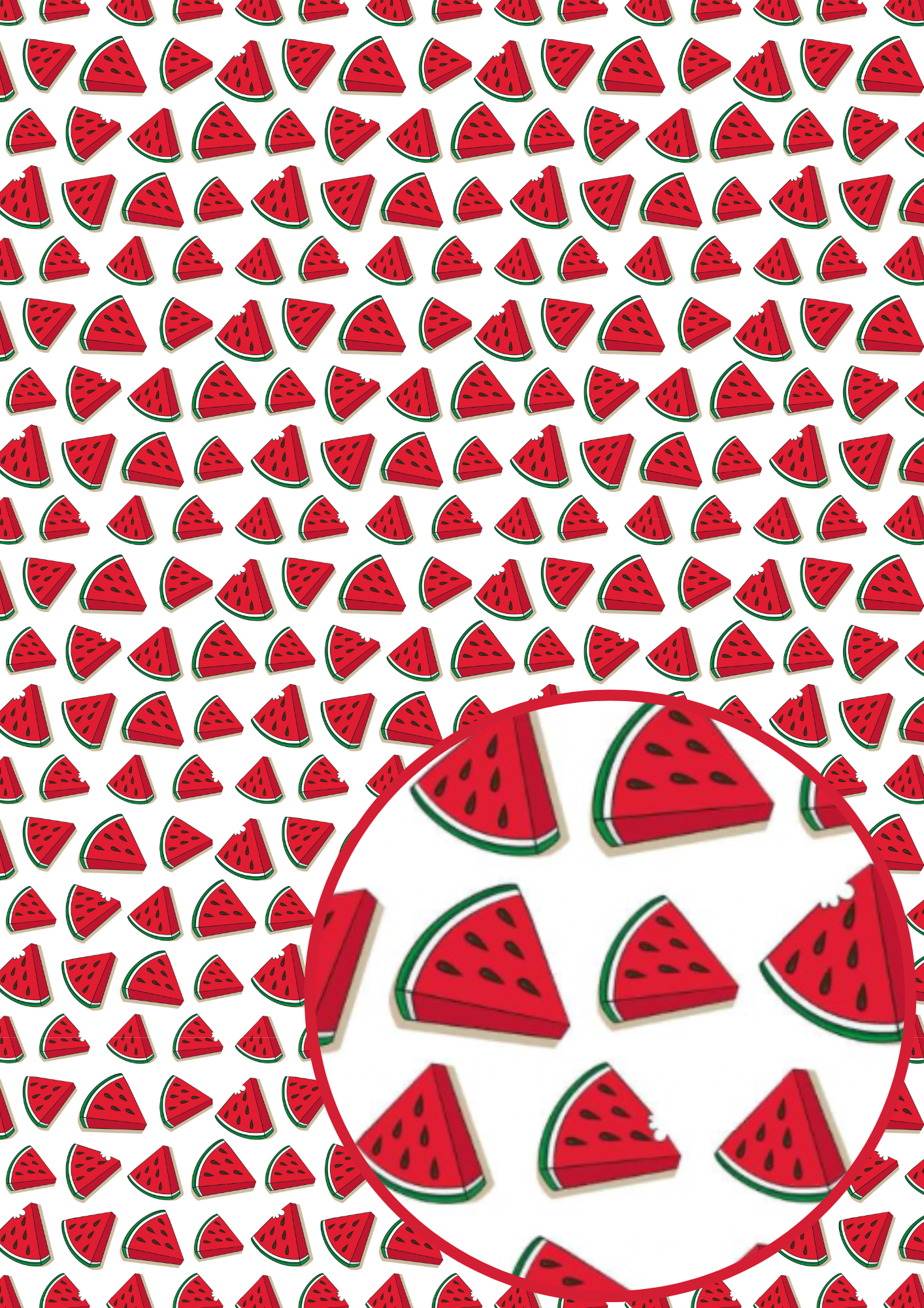 In house leatherette fabric A4 watermelon