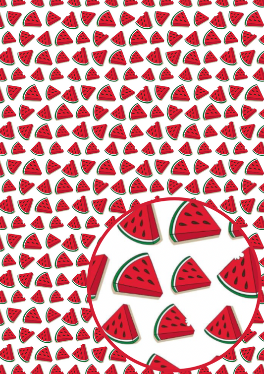 In house leatherette fabric A4 watermelon