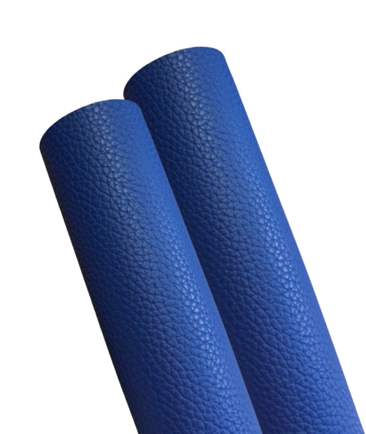 Deep Blue leatherette fabric A4 End of Line