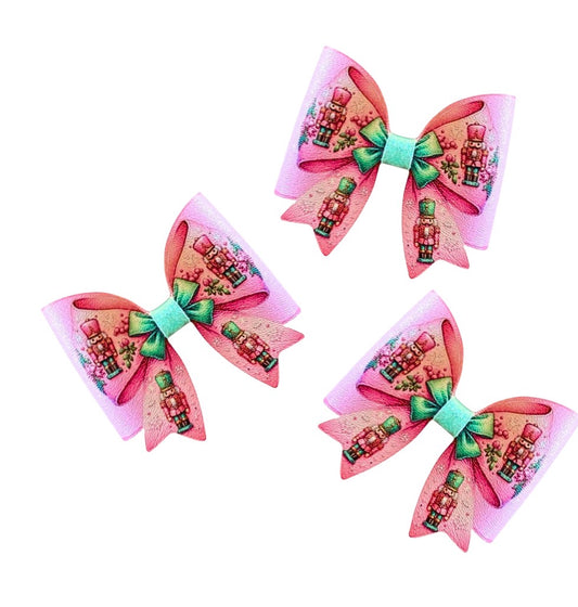 6 Nutcracker Cut around Hair-bows 3.5”