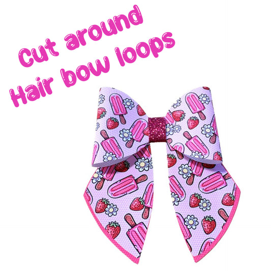 4 piece Fruity     ice lolly leatherette bow loops and Sailor Tails 3.5”