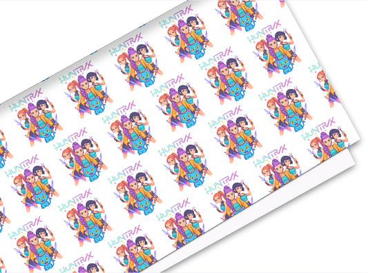 In house leatherette fabric A4 Demon pop