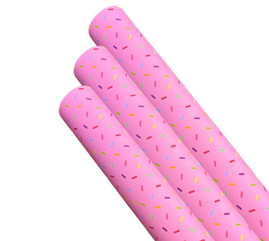 Icecream sprinkles In house leatherette printed fabric A4