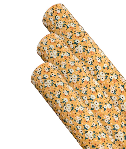 In house leatherette fabric A4  sweet Posy  Floral