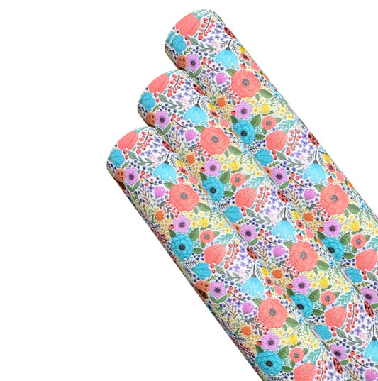 In house leatherette fabric A4 Ditsy Floral