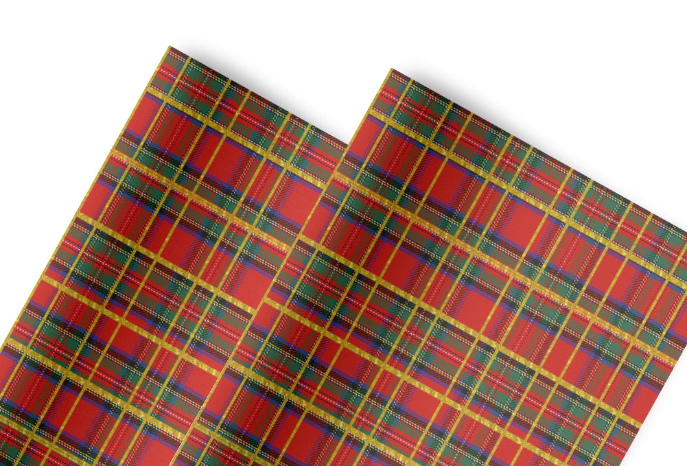 Glitter Effect Sparkle Tartan  themed 280gsm canvas fabric A4
