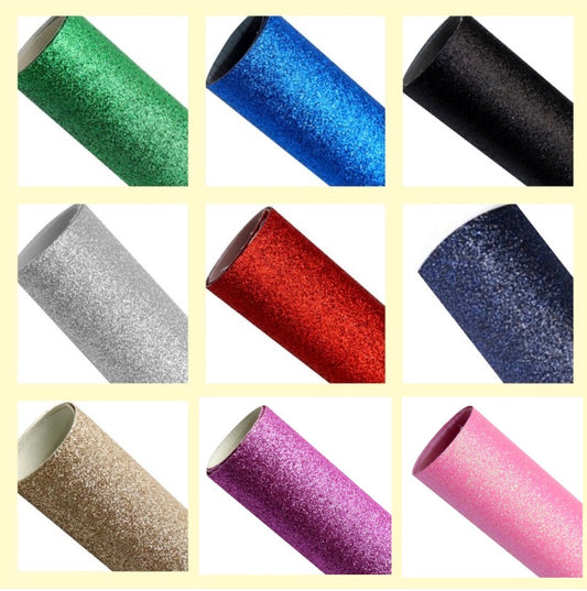 Fine glitter fabric A4 various colours available