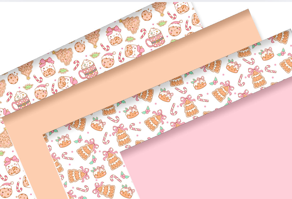 Christmas themed printed premium canvas   A4 set