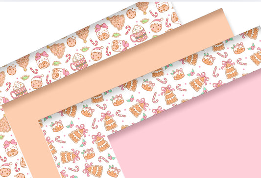 Christmas themed printed premium canvas   A4 set