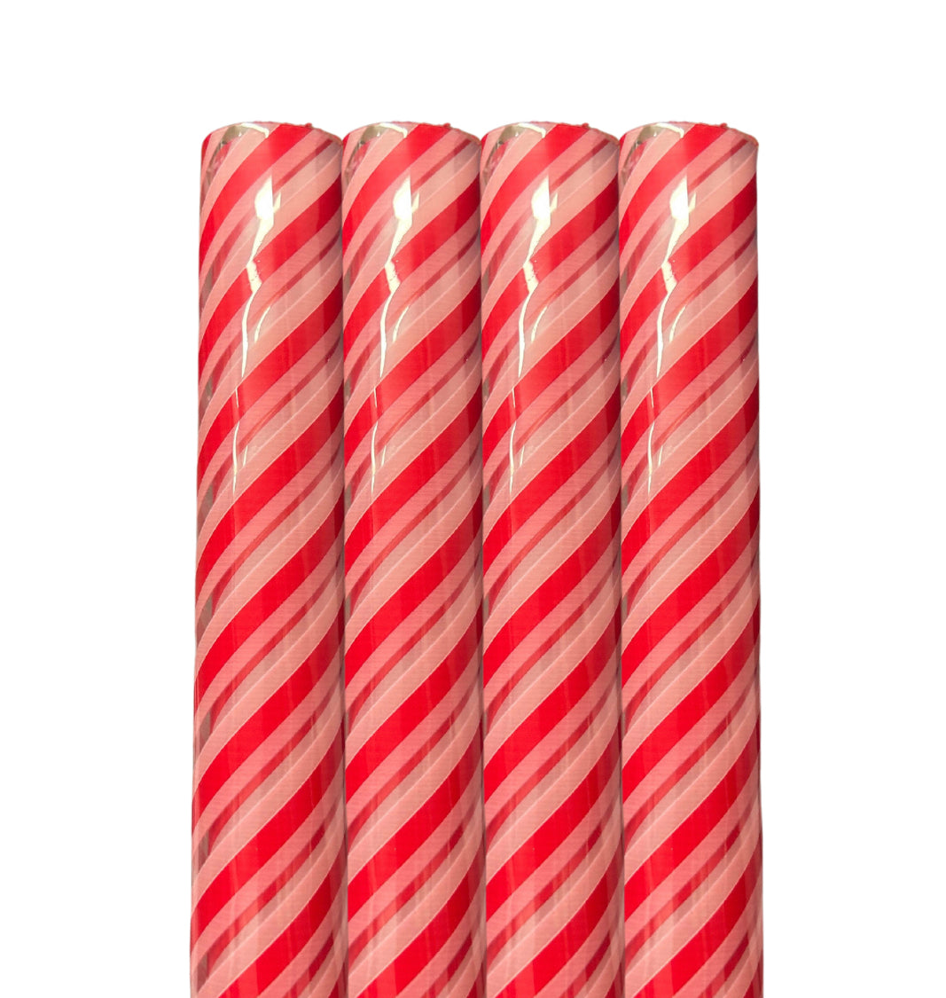 Christmas Candy cane pvc transparent jelly fabric