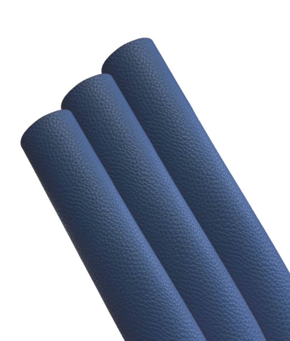 Deep Navy Blue leatherette fabric A4 End of Line