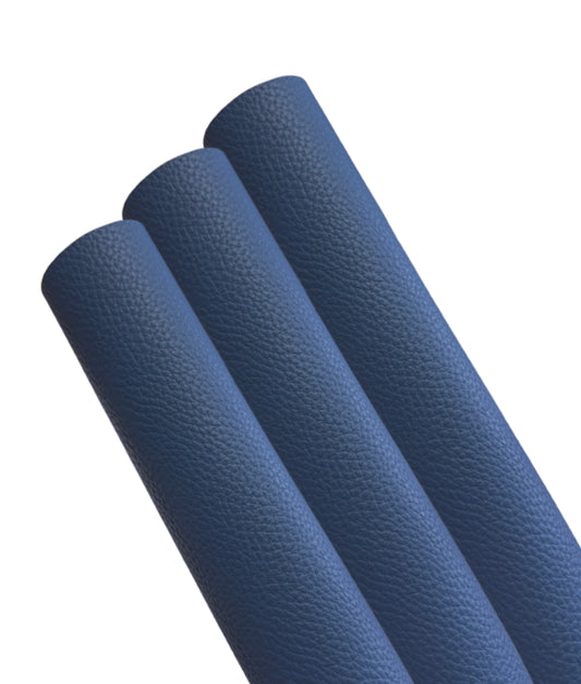 Deep Navy Blue leatherette fabric A4 End of Line