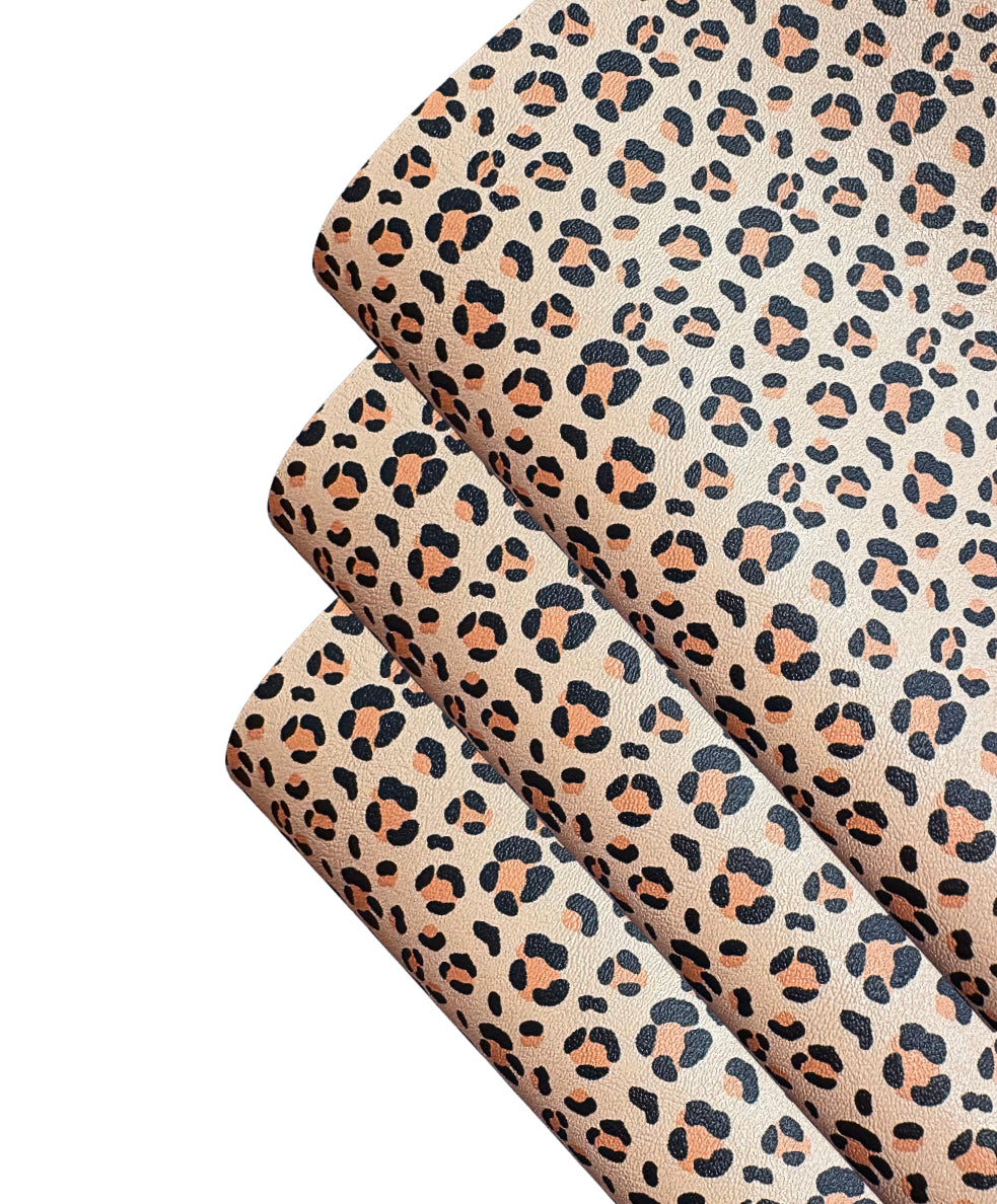 Leopard printed 280 gsm canvas fabric A4