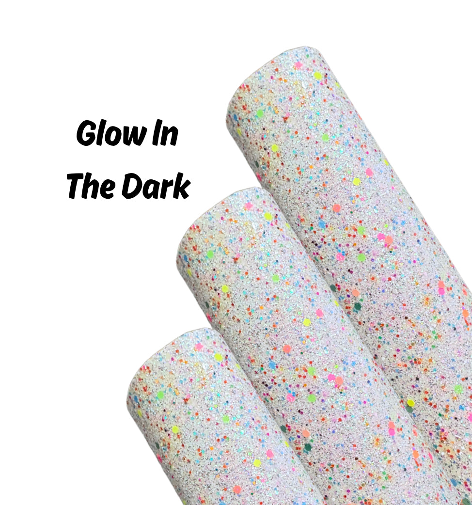 Glow it chunky glitter fabric A4