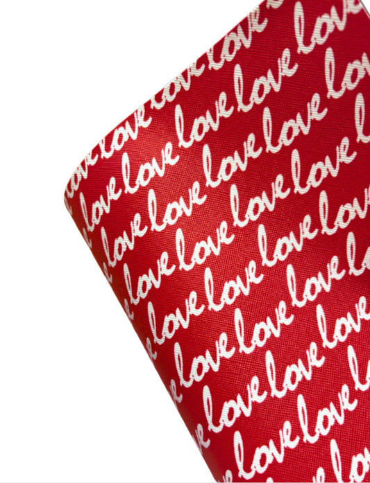 Love theme leatherette fabric A4 End of Line