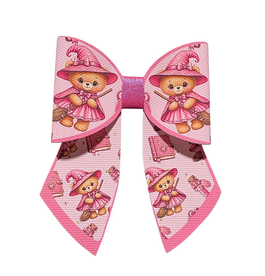 4 x Teddy Witch cut around Sailor Bows 3.5”