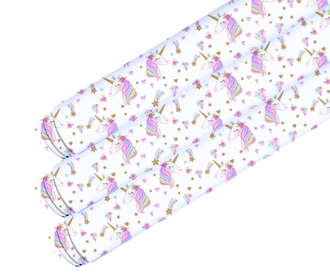 Canvas printed fabric A4 Fairytale Unicorn