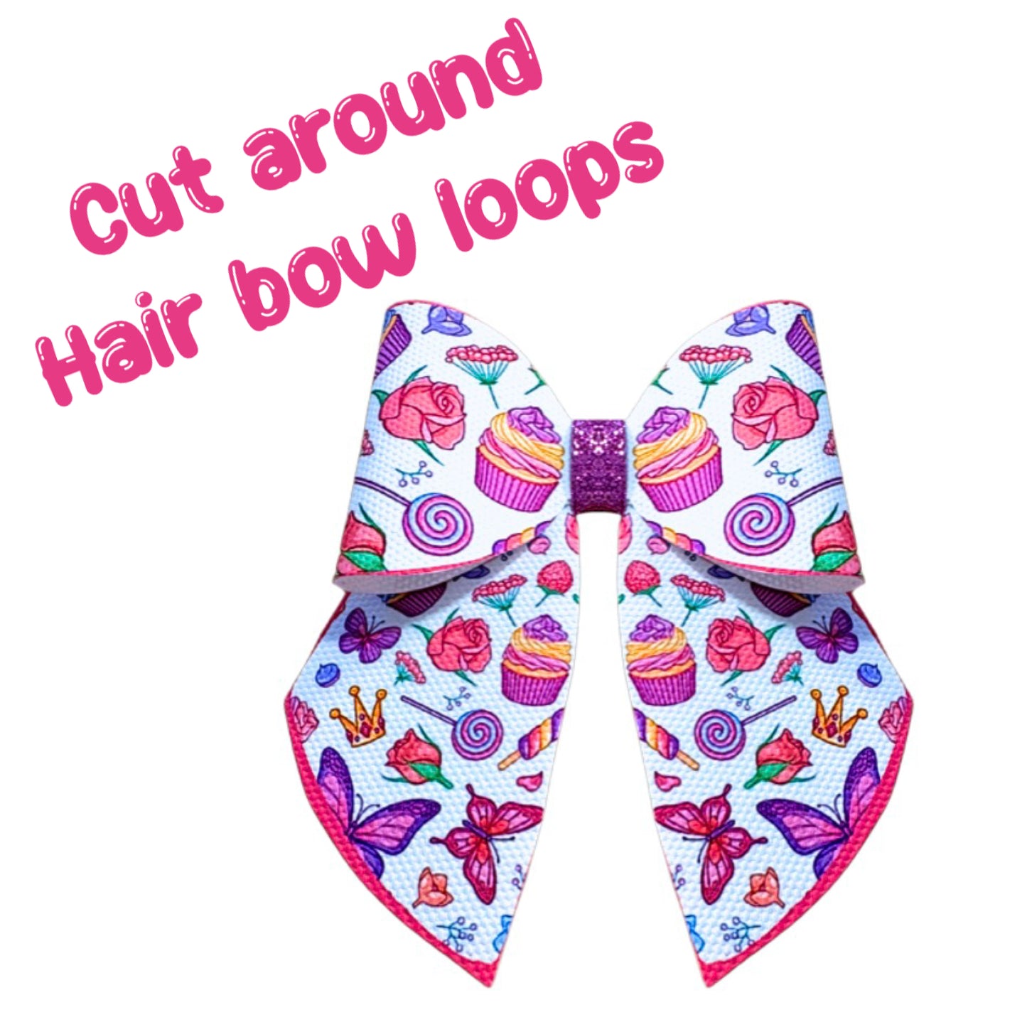 4 pieceTea party  bow loops and Sailor Tails 3.5”