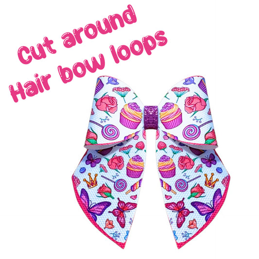 4 pieceTea party  bow loops and Sailor Tails 3.5”